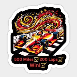 Indy Racing Car, Indycar Shirt, 500 Miles Tshirt, Auto Racing Shirt Sticker